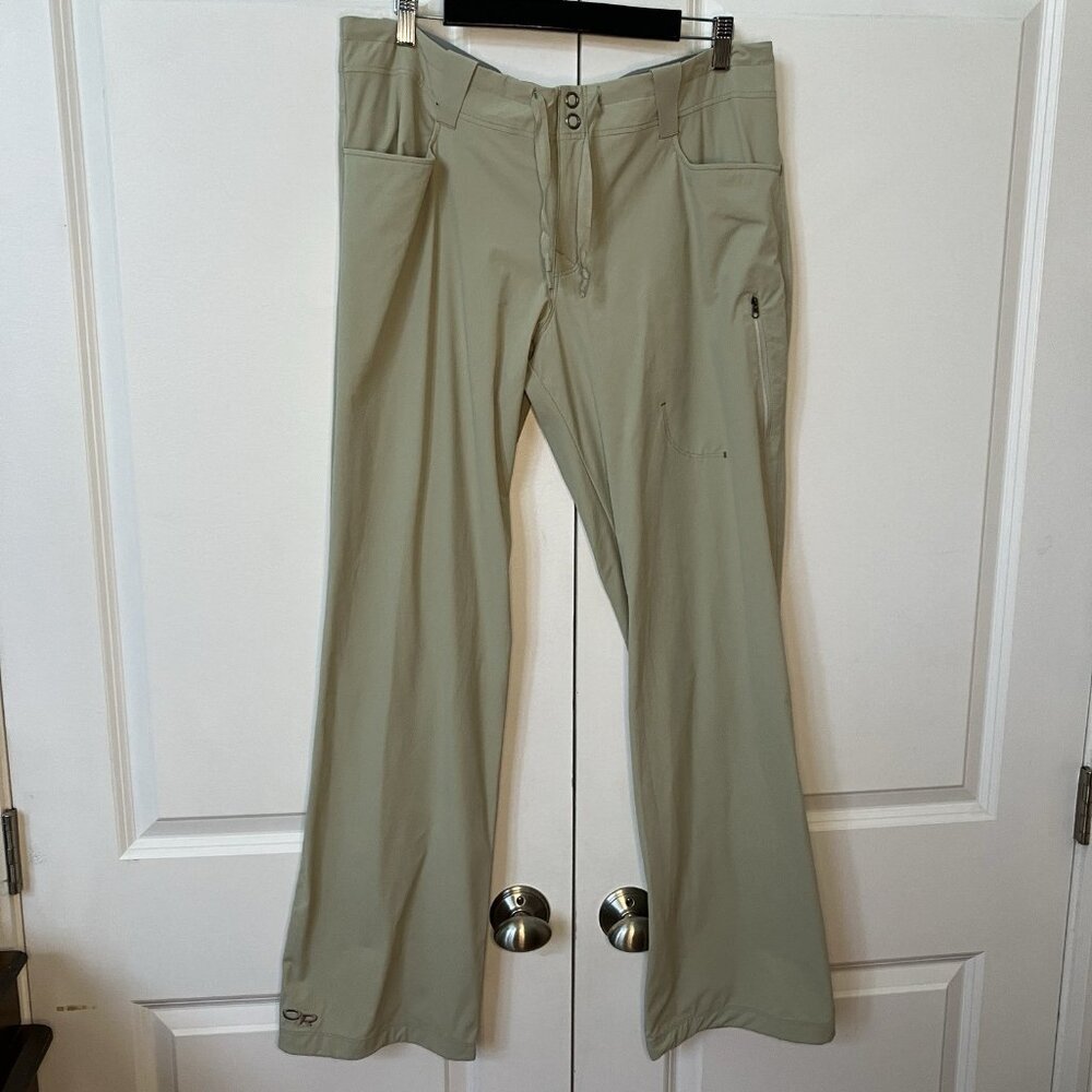 Outdoor Research Hiking Pants Womens 14 Tan Khaki Outdoor Gorpcore Lightweight